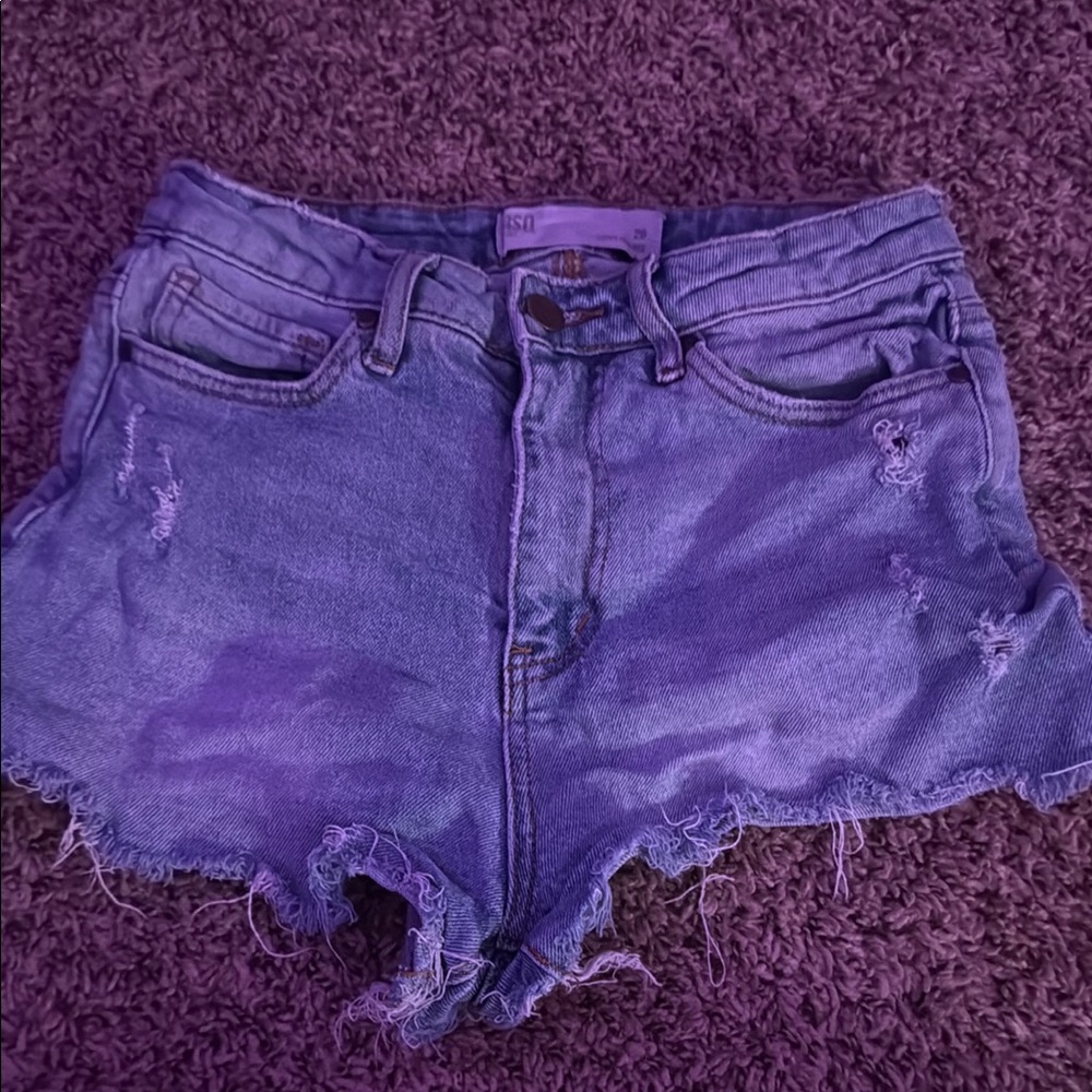 Tilly's Blue Jean Shorts Distressed Cut-Off Casual